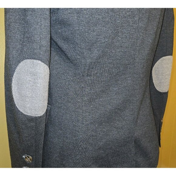 Cartonnier Anthropologie Gray One Button Blazer Jacket Womens Medium Patches Sui - Picture 4 of 11
